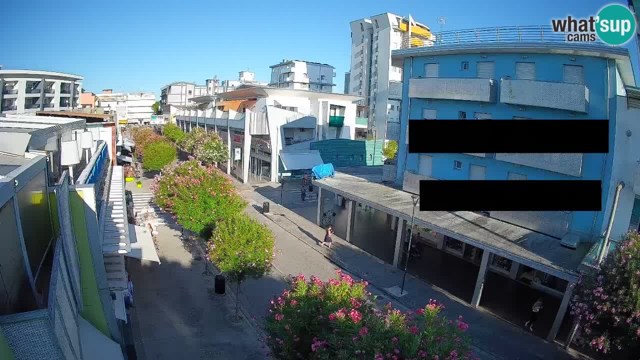 Bibione Fußgängerzone Webcam – Viale delle Costellazioni live
