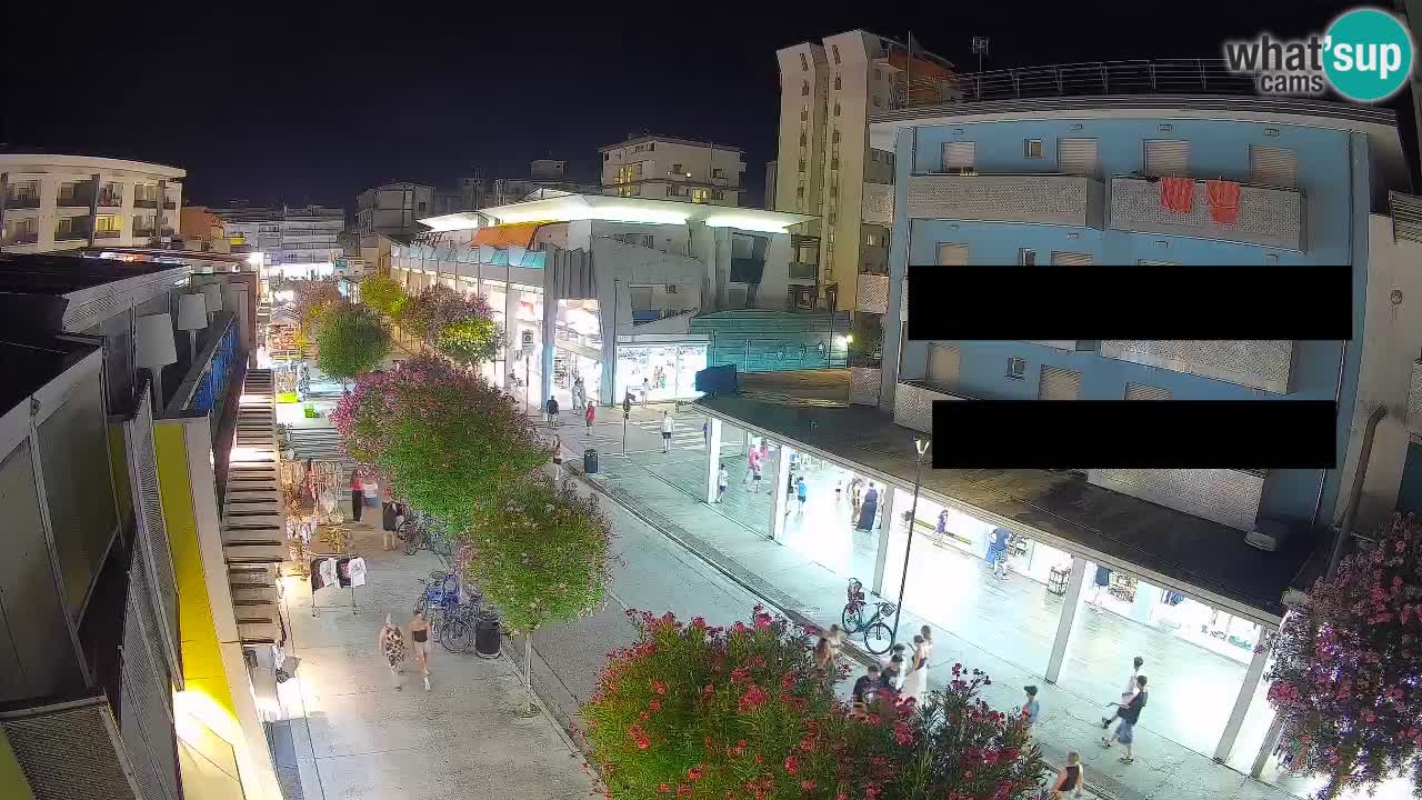 Bibione Fußgängerzone Webcam – Viale delle Costellazioni live