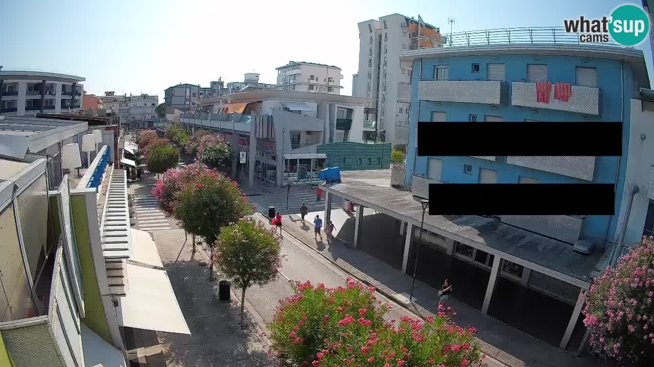 Bibione Fußgängerzone Webcam – Viale delle Costellazioni live