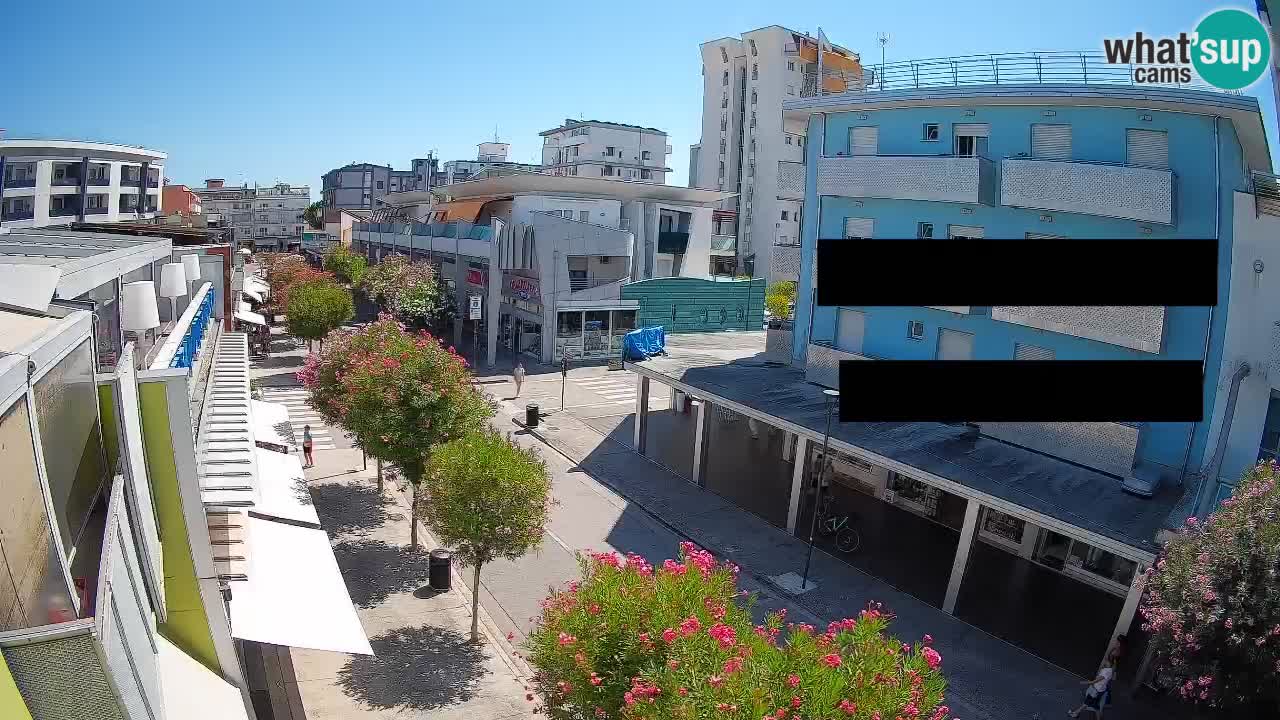 Bibione Fußgängerzone Webcam – Viale delle Costellazioni live