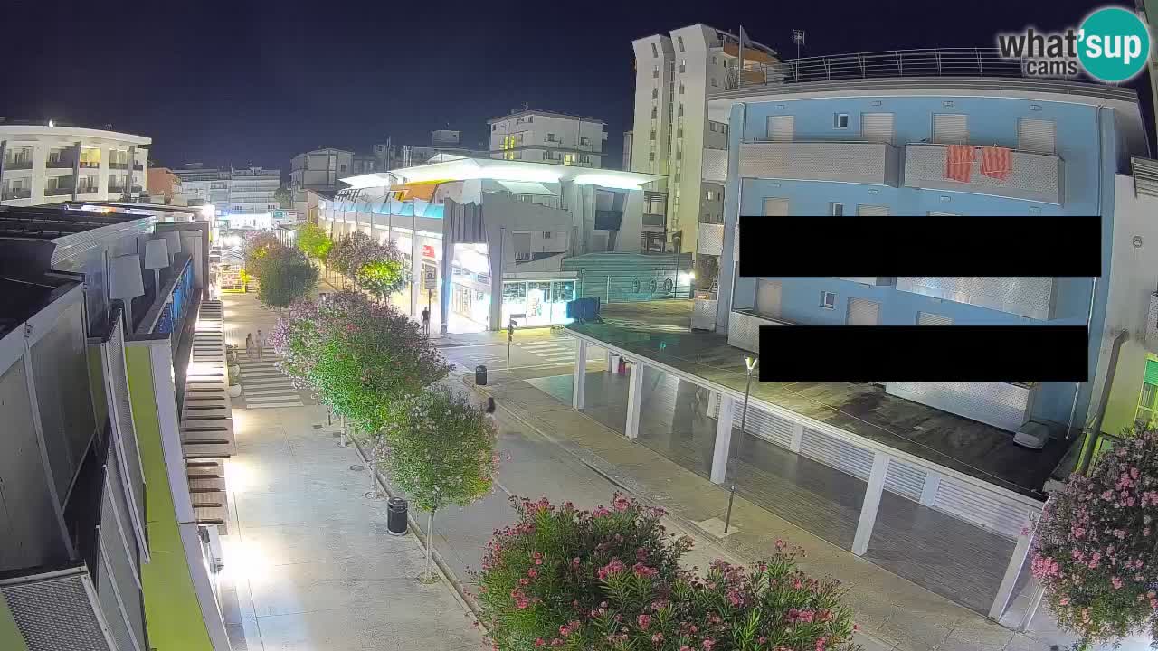 Bibione Fußgängerzone Webcam – Viale delle Costellazioni live