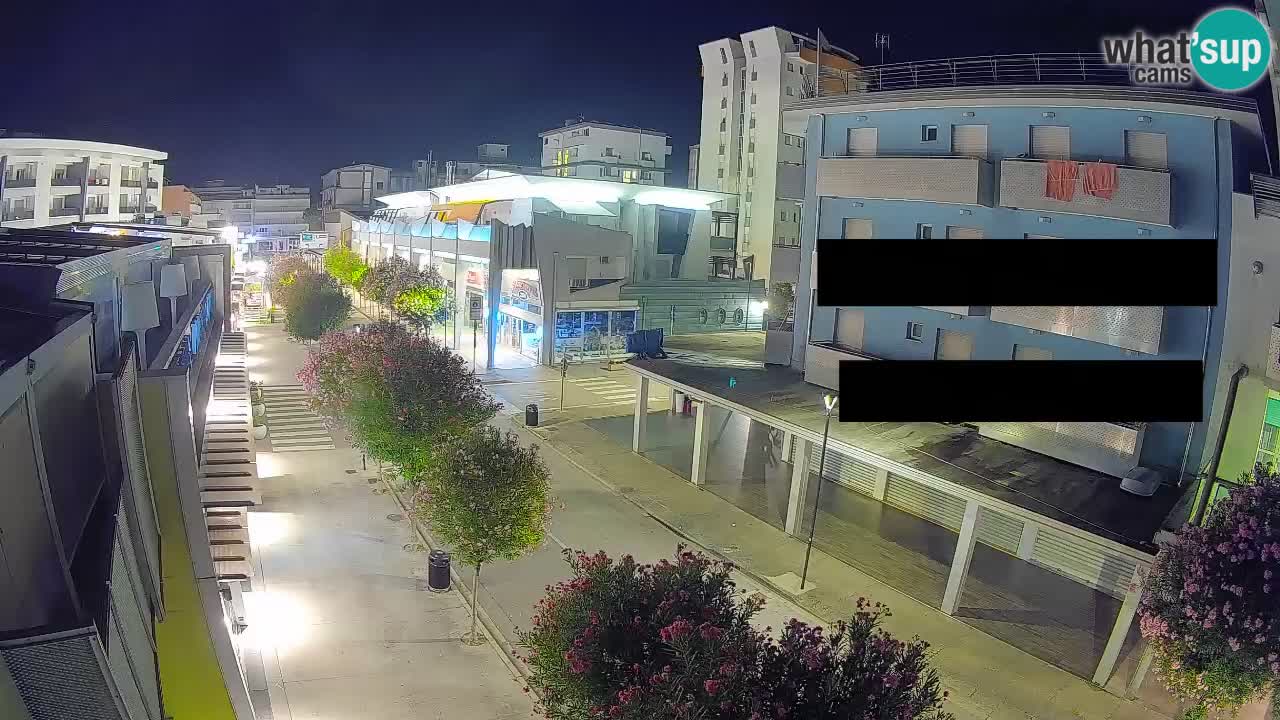 Bibione Fußgängerzone Webcam – Viale delle Costellazioni live