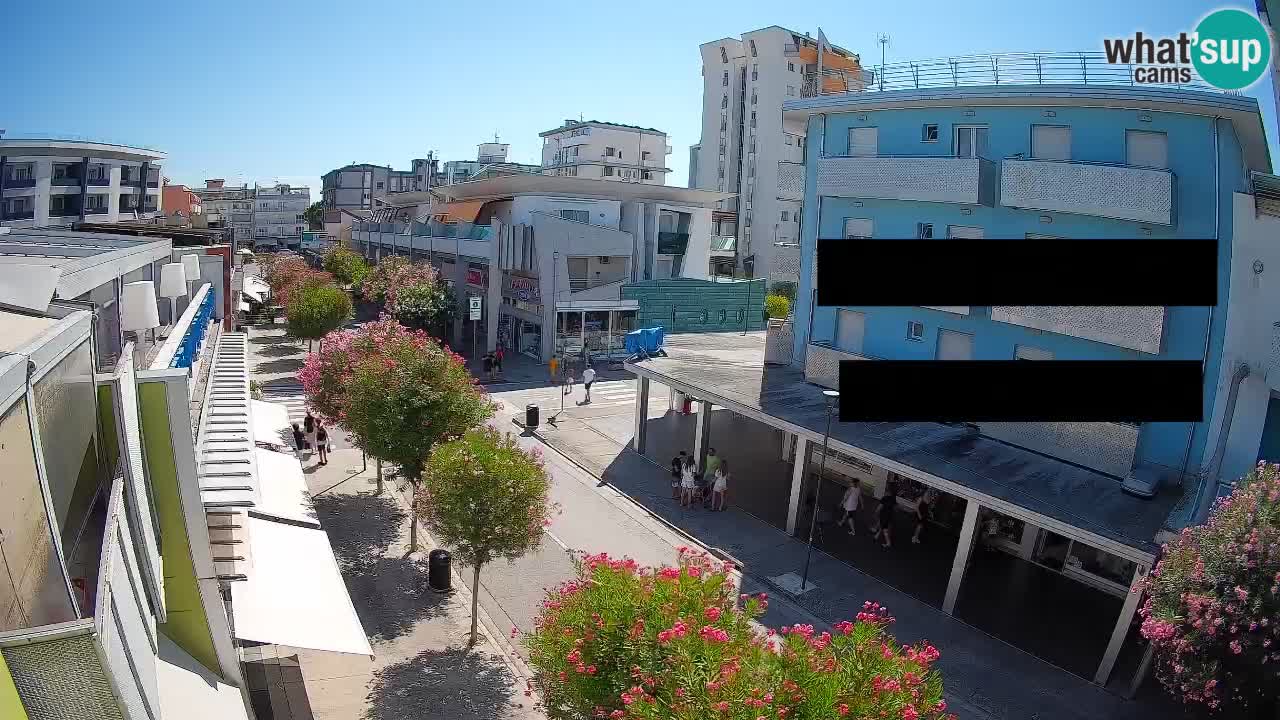 Bibione Fußgängerzone Webcam – Viale delle Costellazioni live