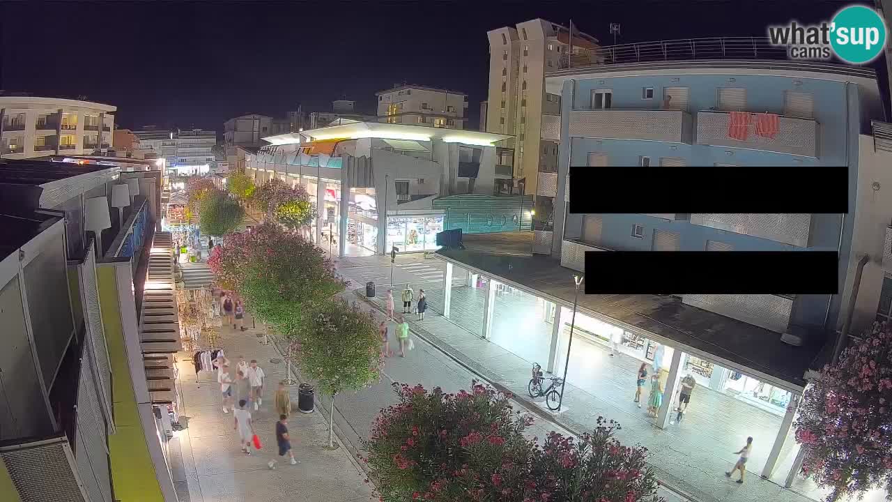 Bibione Fußgängerzone Webcam – Viale delle Costellazioni live