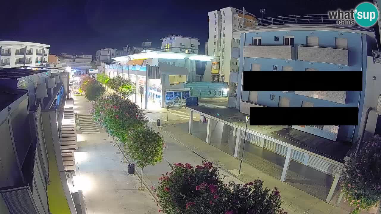 Bibione Fußgängerzone Webcam – Viale delle Costellazioni live