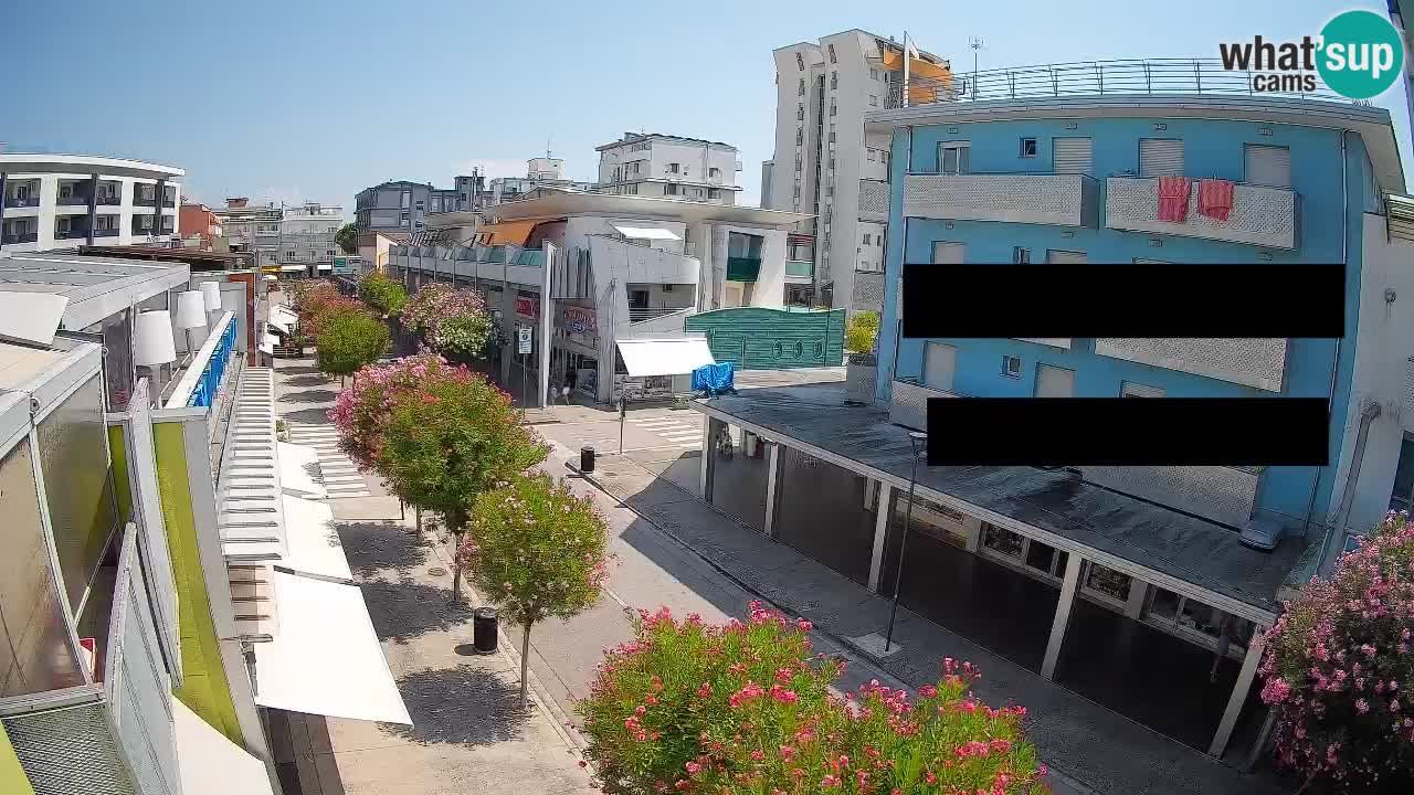 Bibione Fußgängerzone Webcam – Viale delle Costellazioni live