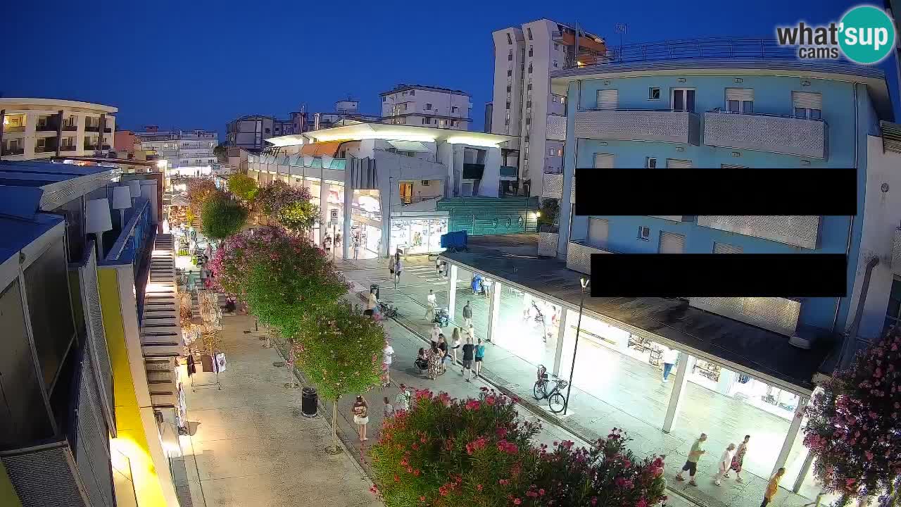 Bibione Fußgängerzone Webcam – Viale delle Costellazioni live