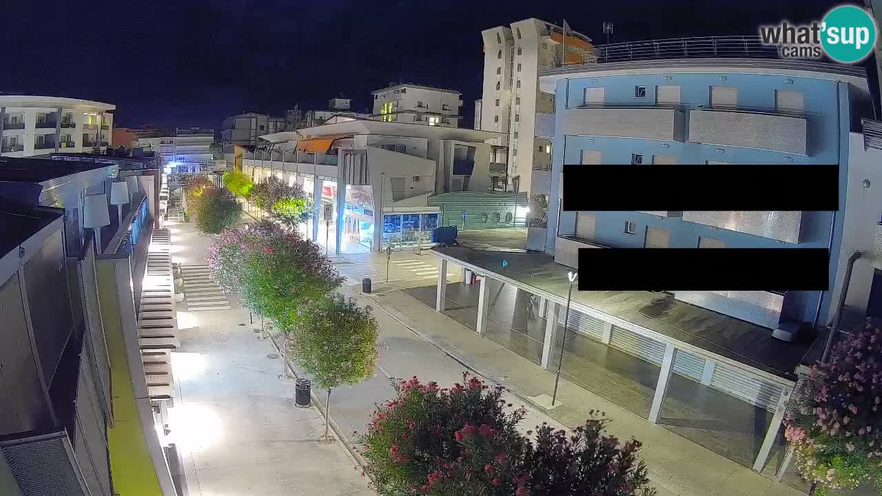 Bibione Fußgängerzone Webcam – Viale delle Costellazioni live