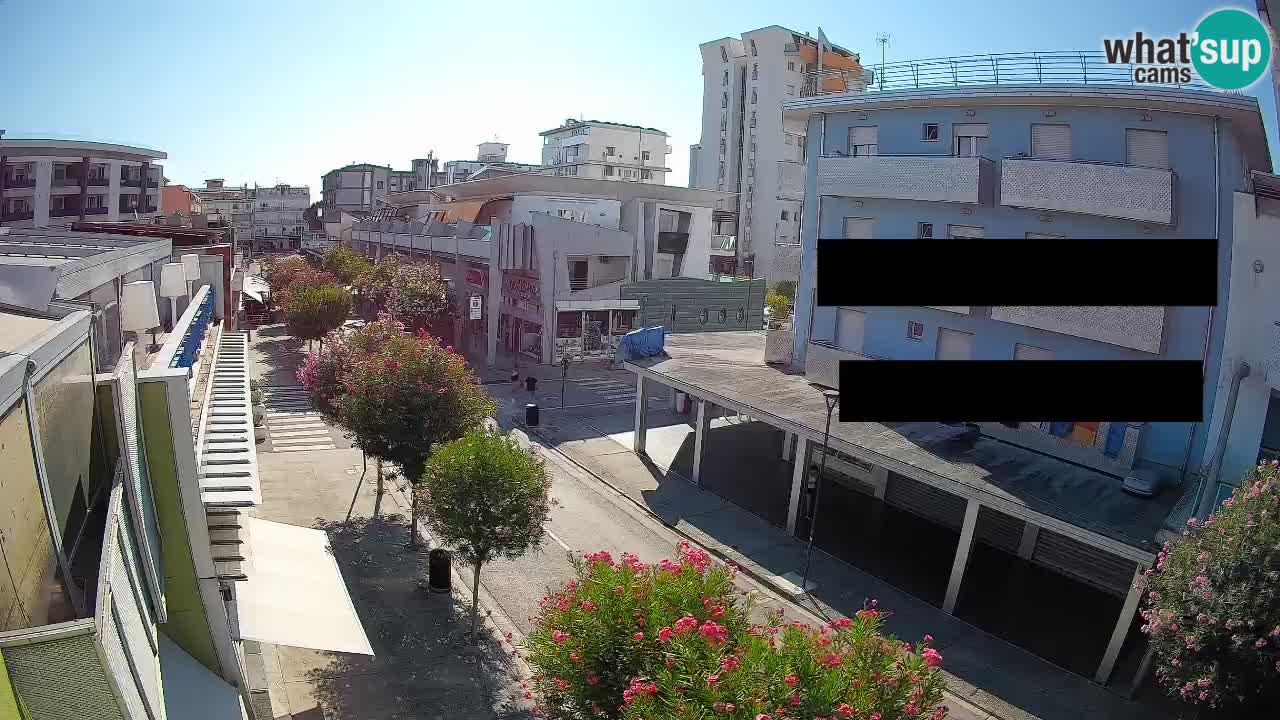 Bibione Fußgängerzone Webcam – Viale delle Costellazioni live