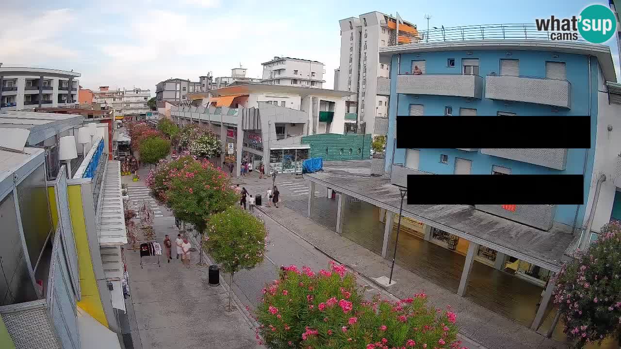 Bibione Fußgängerzone Webcam – Viale delle Costellazioni live
