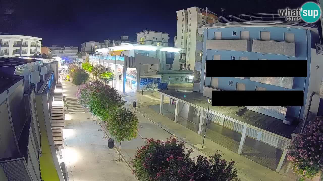 Bibione Fußgängerzone Webcam – Viale delle Costellazioni live