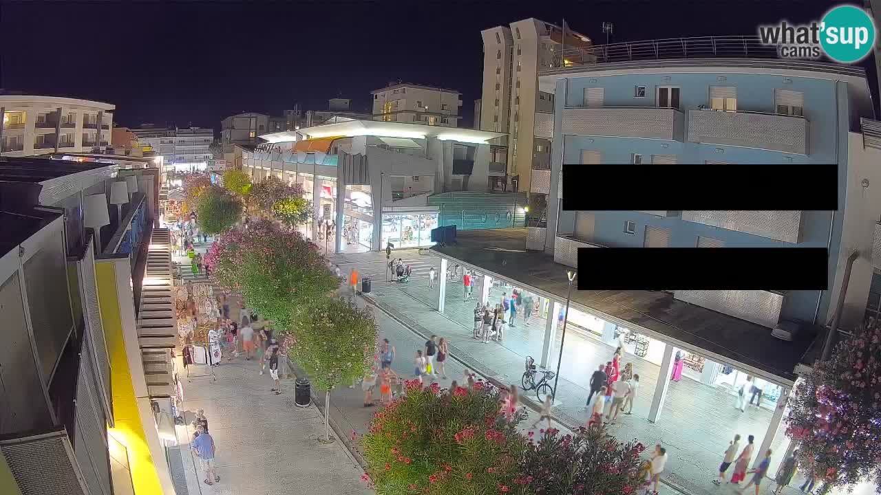 Bibione Fußgängerzone Webcam – Viale delle Costellazioni live