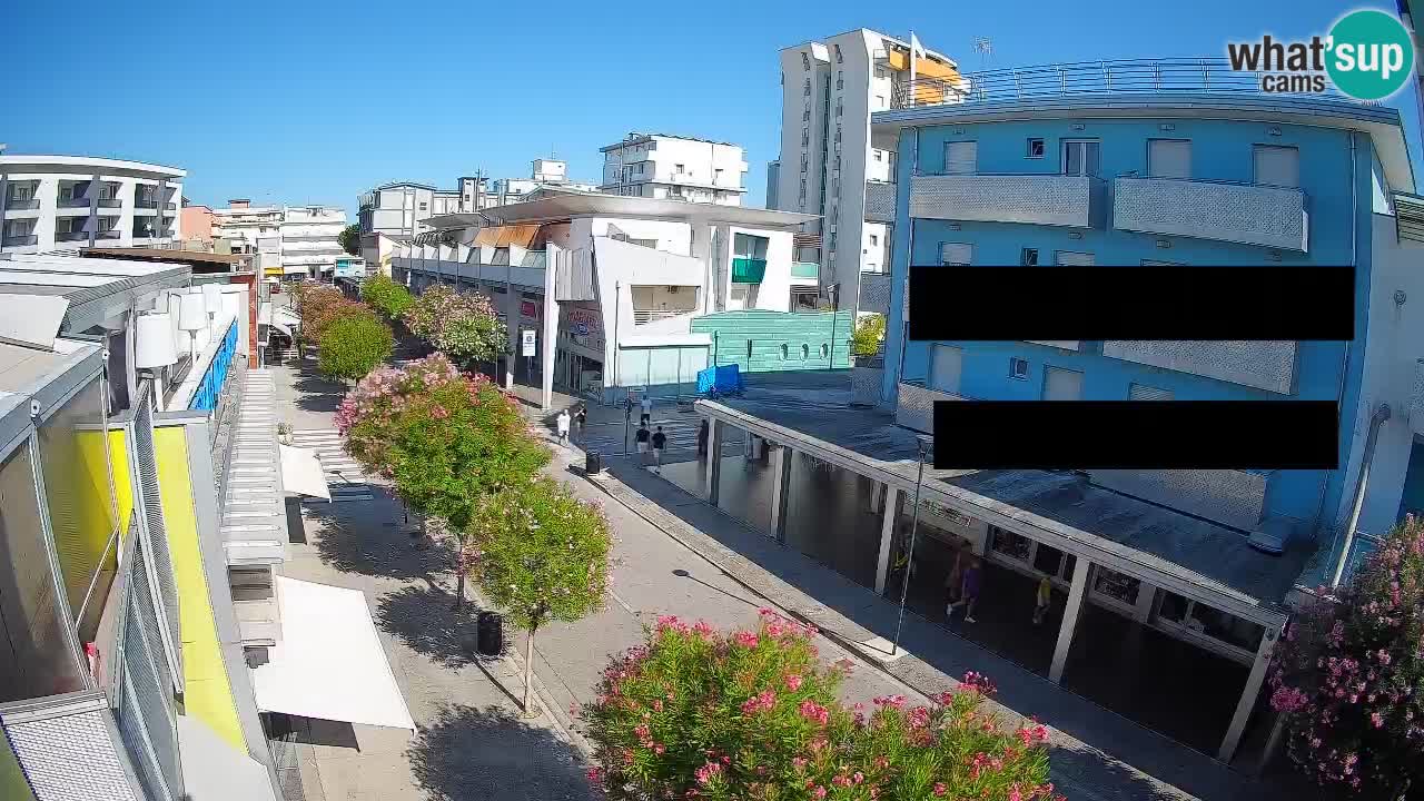 Bibione Fußgängerzone Webcam – Viale delle Costellazioni live