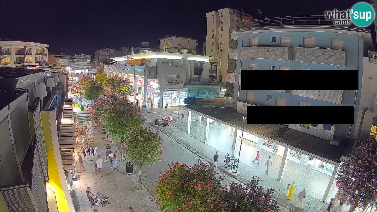 Bibione Fußgängerzone Webcam – Viale delle Costellazioni live