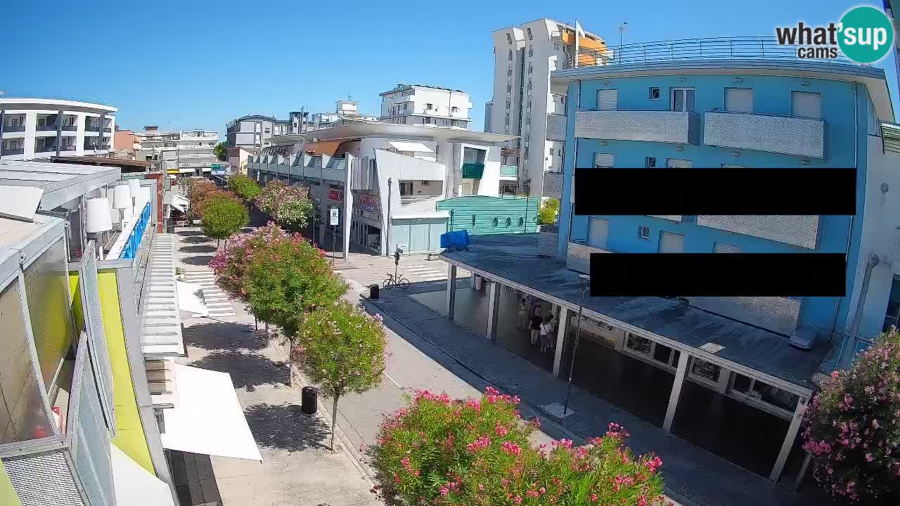 Bibione Fußgängerzone Webcam – Viale delle Costellazioni live