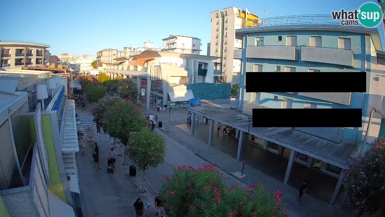 Bibione Fußgängerzone Webcam – Viale delle Costellazioni live