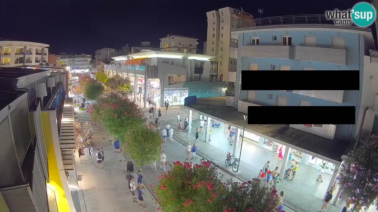 Bibione Fußgängerzone Webcam – Viale delle Costellazioni live