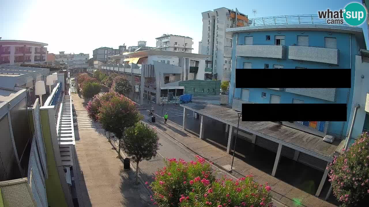 Bibione Fußgängerzone Webcam – Viale delle Costellazioni live