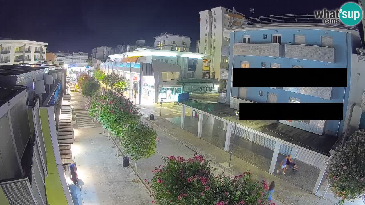 Bibione Fußgängerzone Webcam – Viale delle Costellazioni live