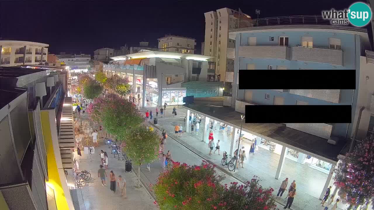Bibione Fußgängerzone Webcam – Viale delle Costellazioni live