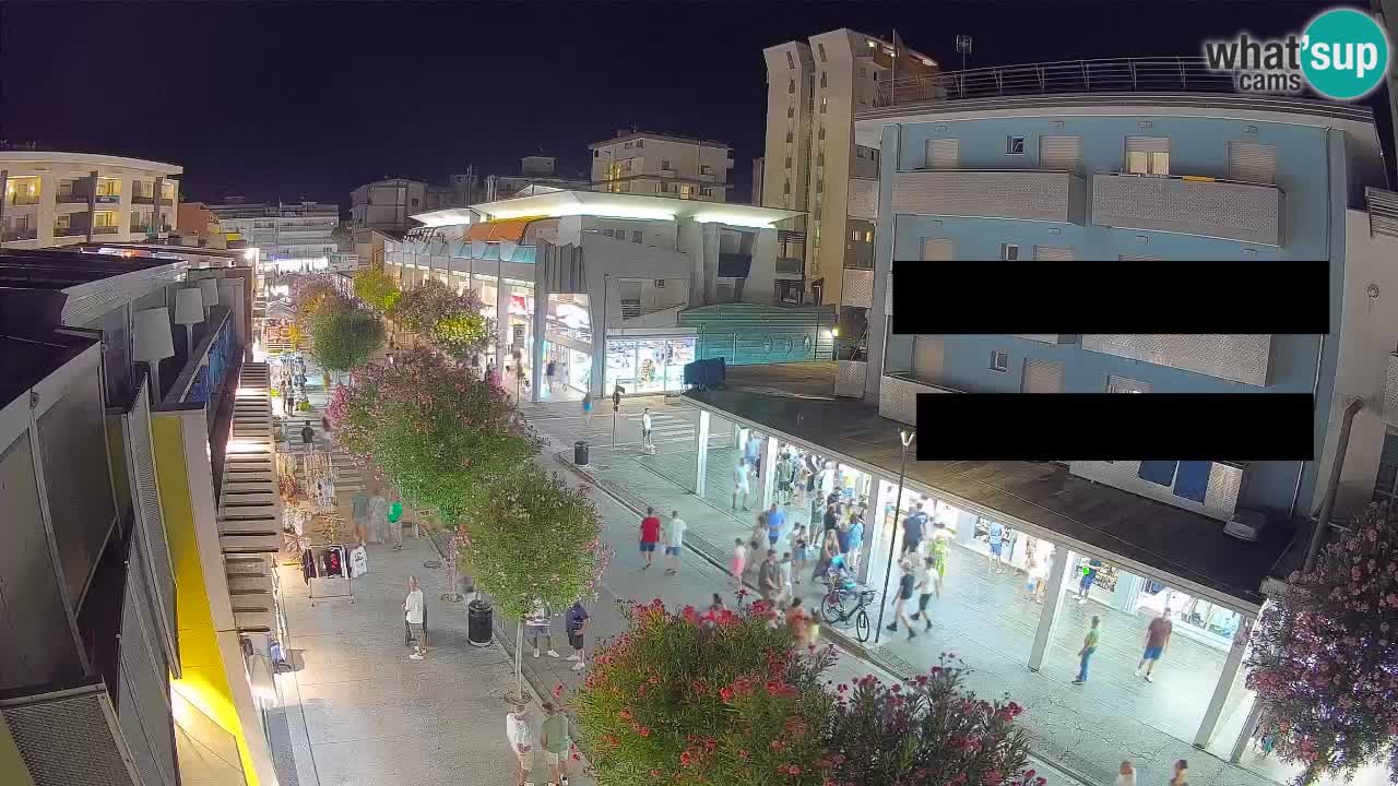 Bibione Fußgängerzone Webcam – Viale delle Costellazioni live