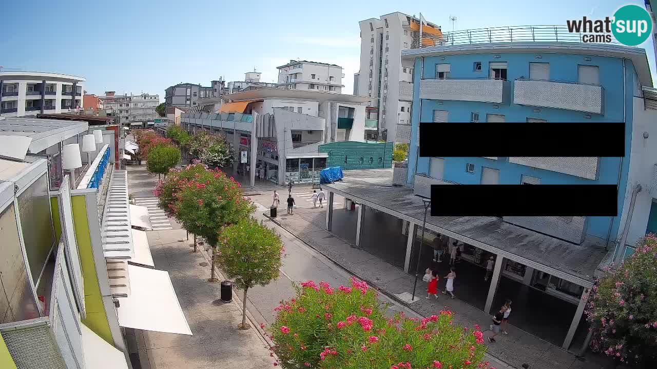 Bibione Fußgängerzone Webcam – Viale delle Costellazioni live