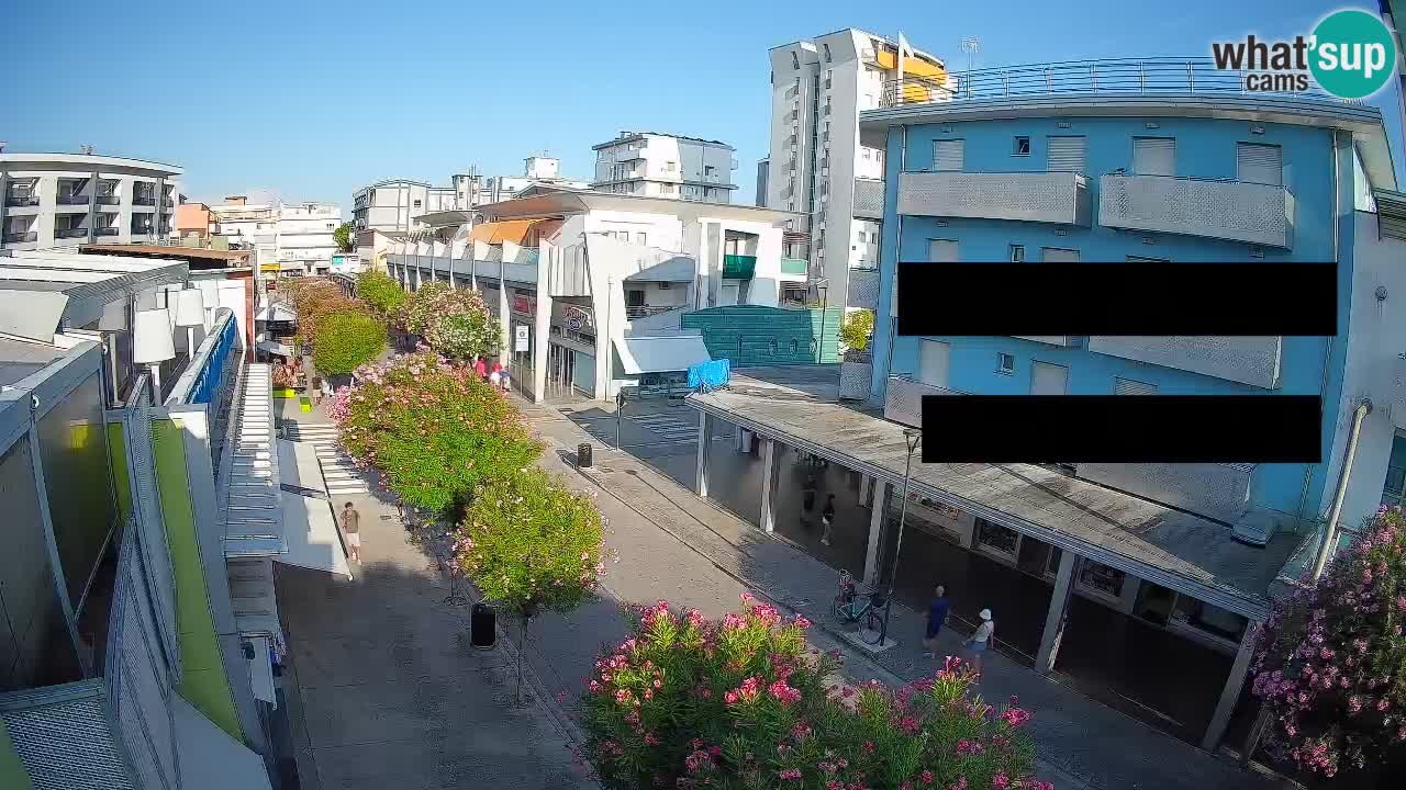 Bibione Fußgängerzone Webcam – Viale delle Costellazioni live