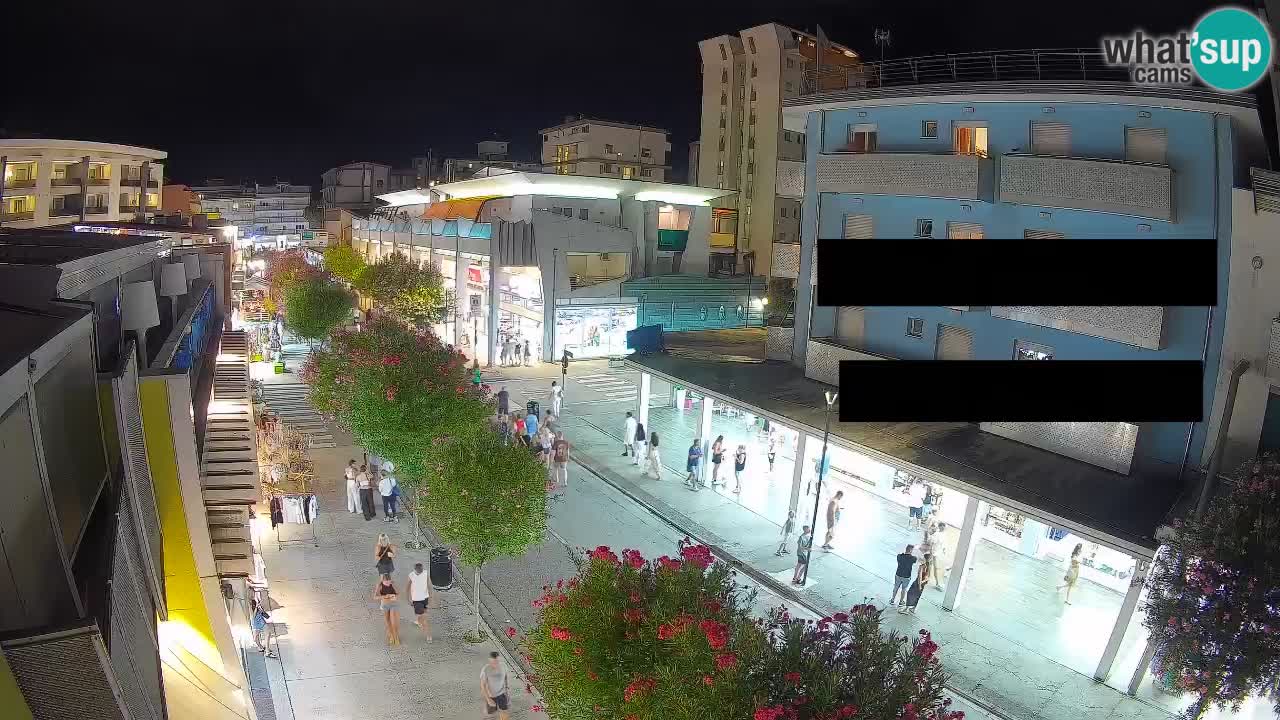 Bibione Fußgängerzone Webcam – Viale delle Costellazioni live