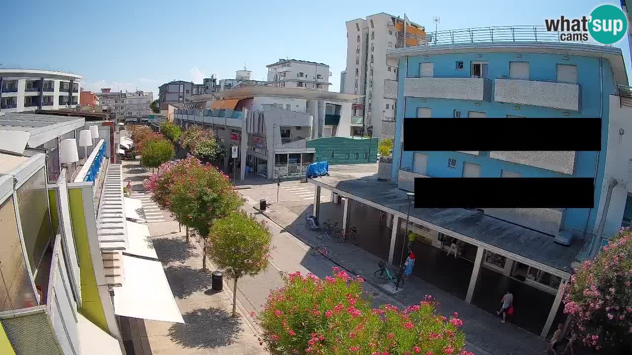 Bibione Fußgängerzone Webcam – Viale delle Costellazioni live