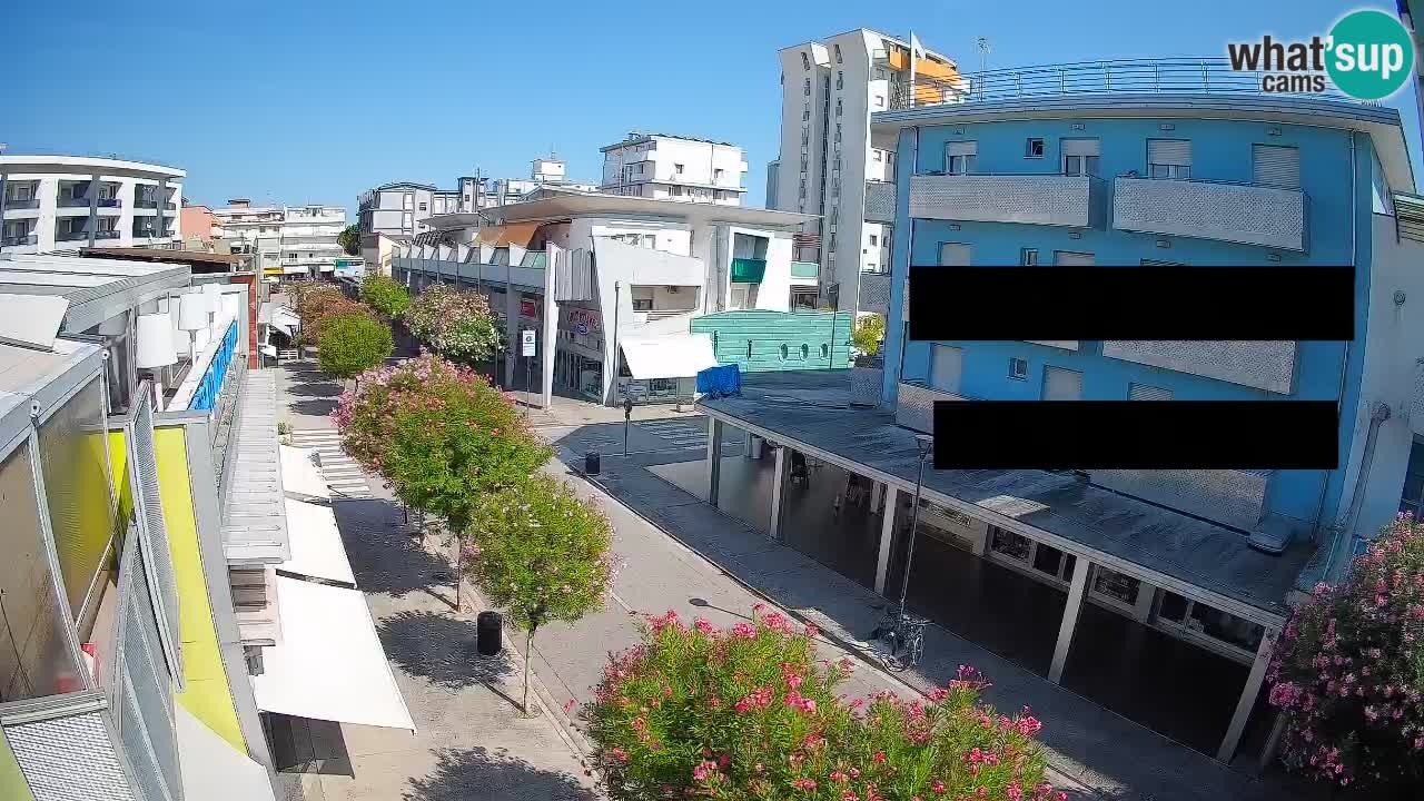 Bibione Fußgängerzone Webcam – Viale delle Costellazioni live
