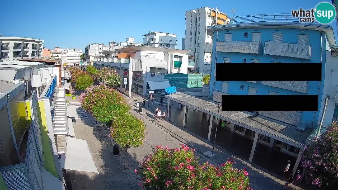 Bibione Fußgängerzone Webcam – Viale delle Costellazioni live