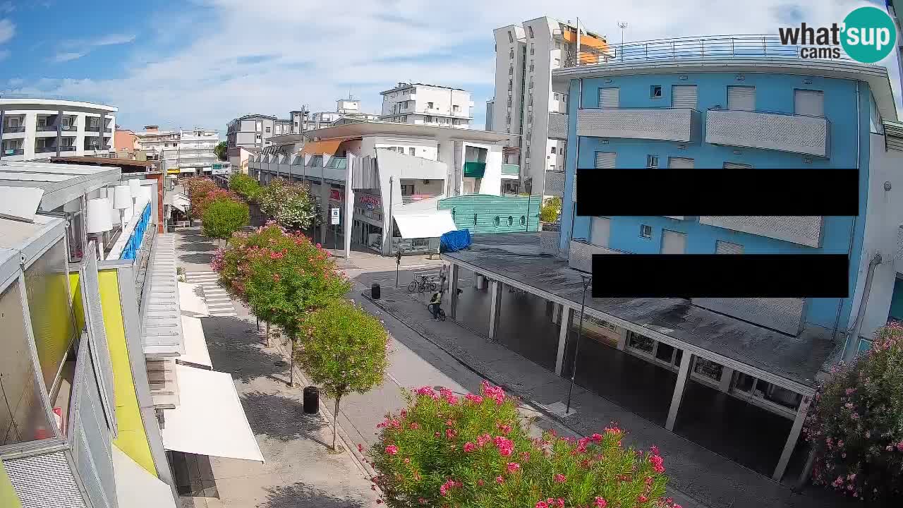 Bibione Fußgängerzone Webcam – Viale delle Costellazioni live