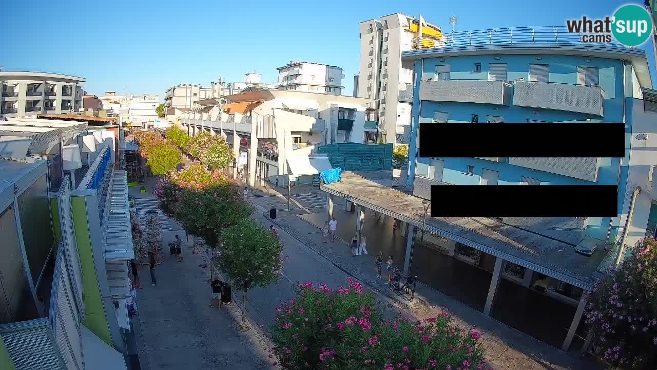Bibione Fußgängerzone Webcam – Viale delle Costellazioni live