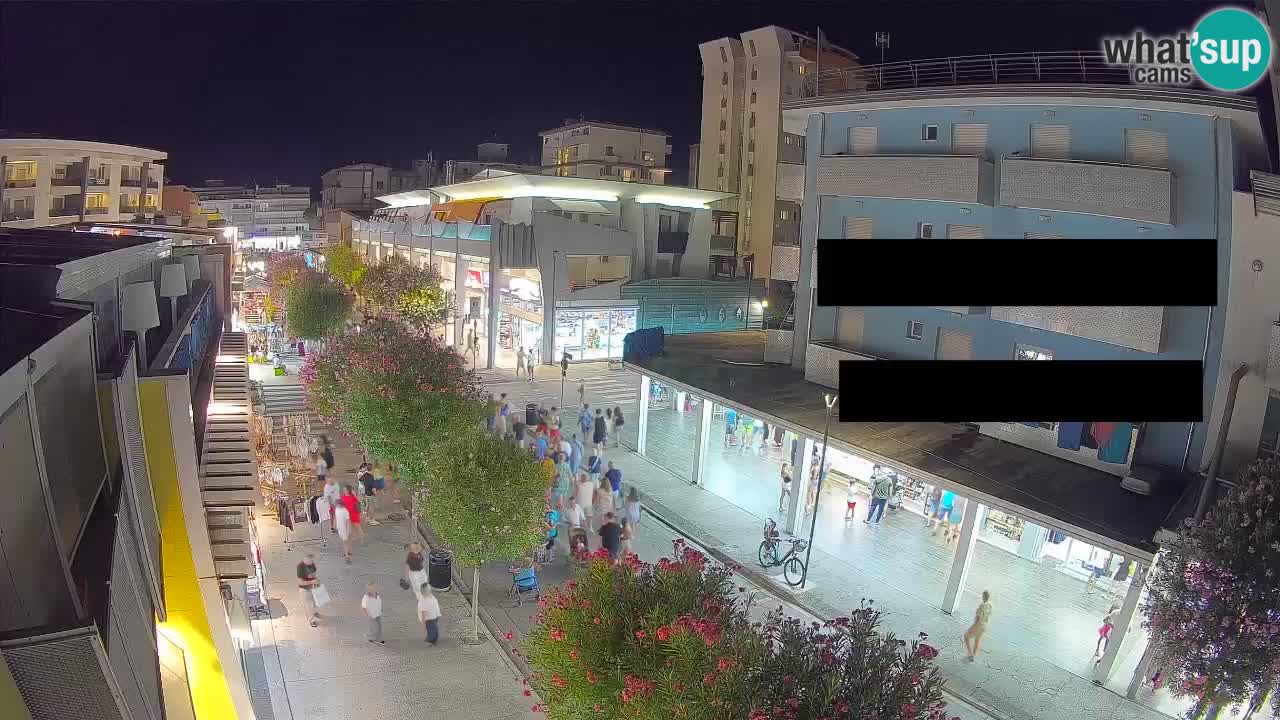 Bibione Fußgängerzone Webcam – Viale delle Costellazioni live