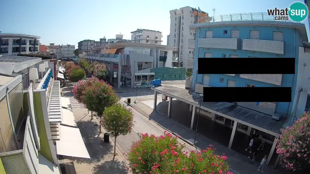 Bibione Fußgängerzone Webcam – Viale delle Costellazioni live