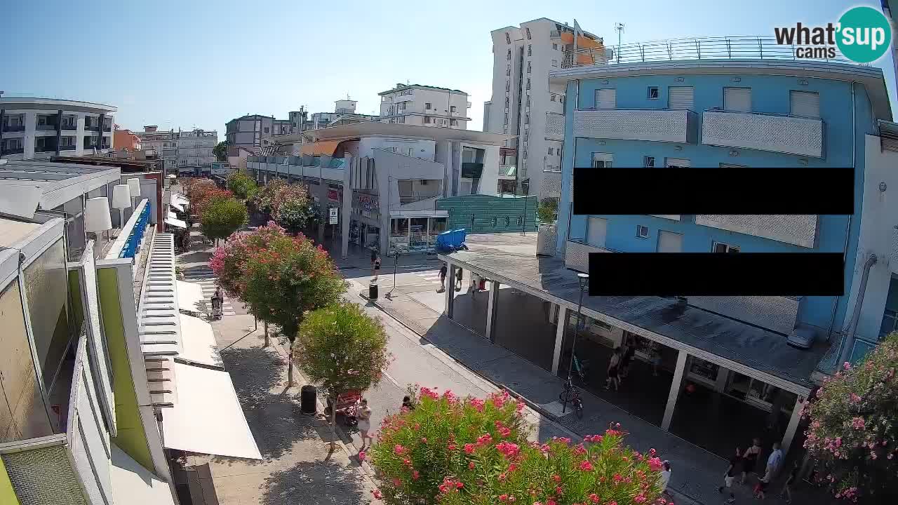 Bibione Fußgängerzone Webcam – Viale delle Costellazioni live