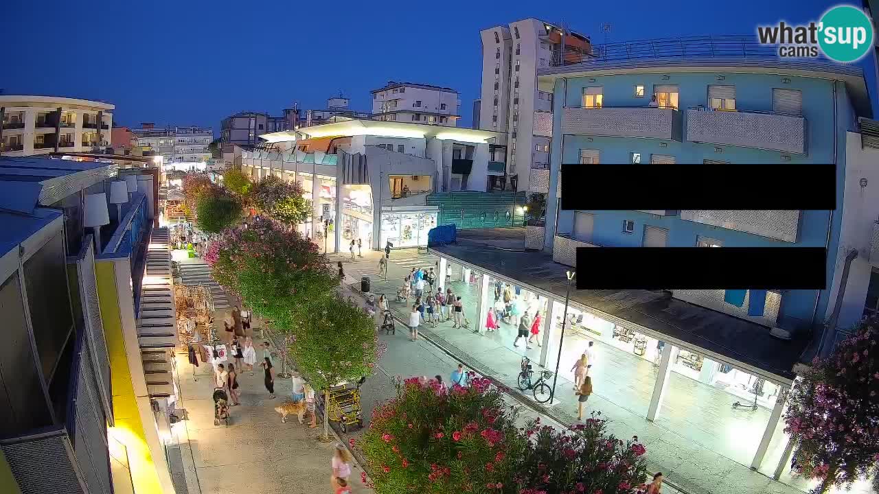 Bibione Fußgängerzone Webcam – Viale delle Costellazioni live