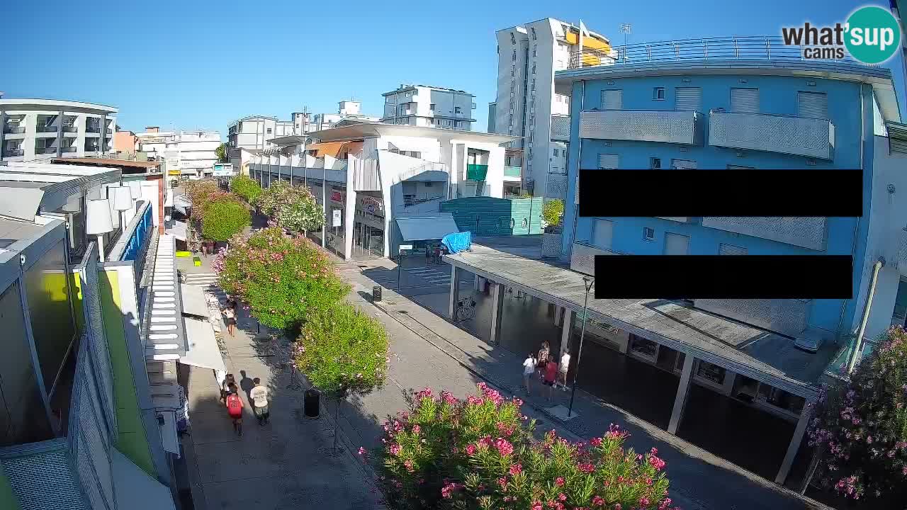 Bibione Fußgängerzone Webcam – Viale delle Costellazioni live