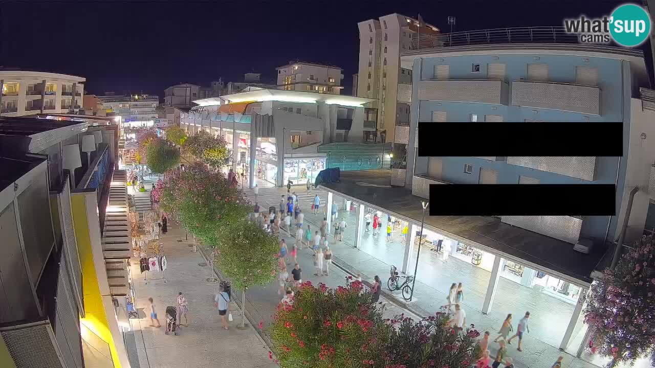 Bibione Fußgängerzone Webcam – Viale delle Costellazioni live