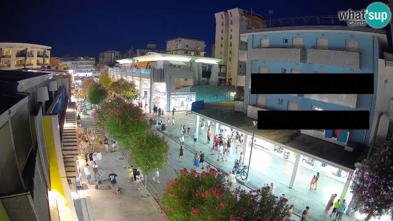 Bibione Fußgängerzone Webcam – Viale delle Costellazioni live