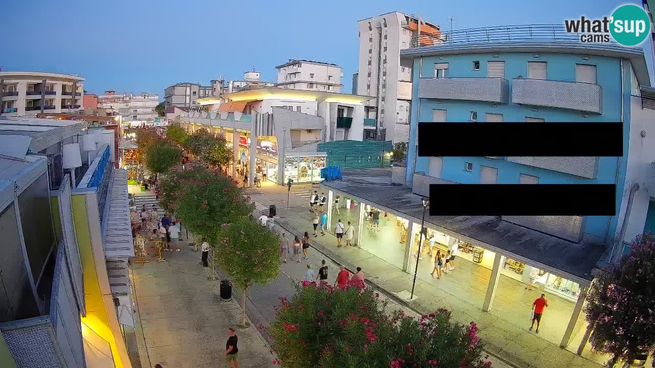 Bibione Fußgängerzone Webcam – Viale delle Costellazioni live