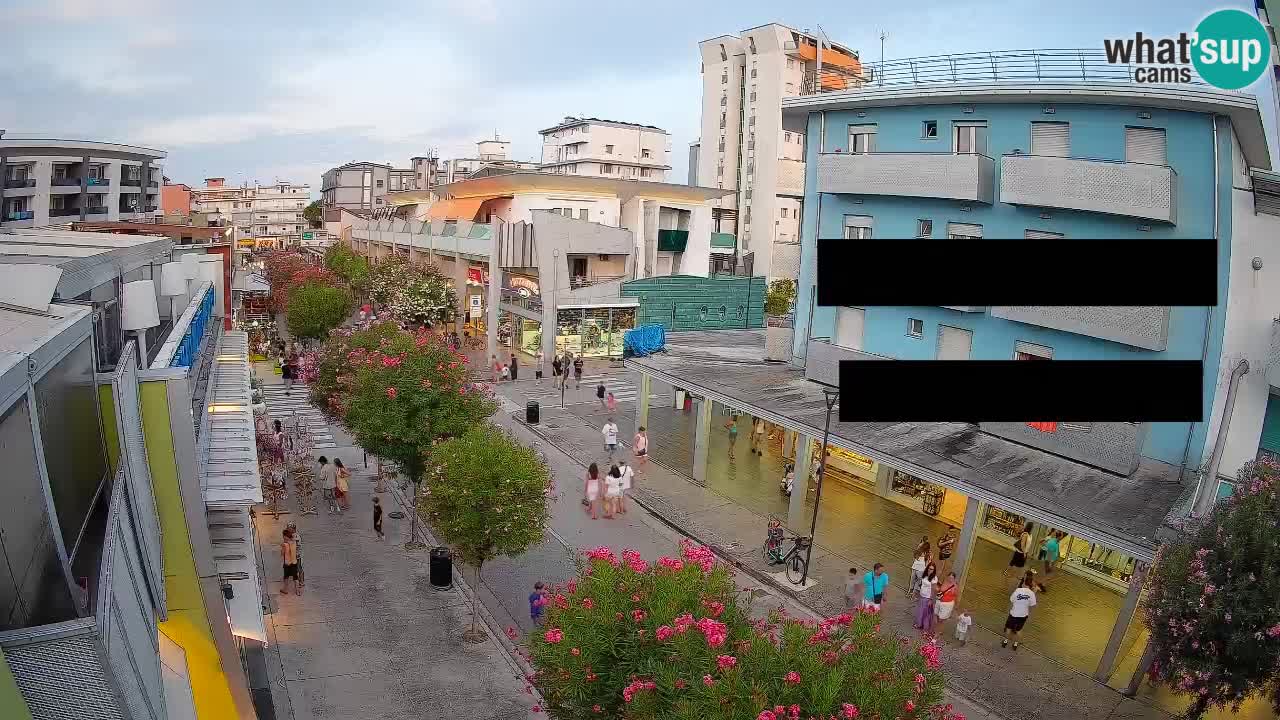 Bibione Fußgängerzone Webcam – Viale delle Costellazioni live