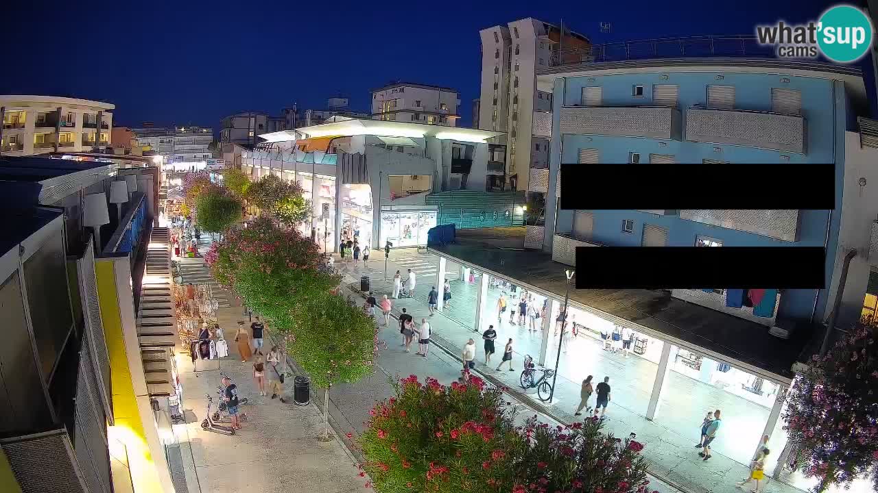 Bibione Fußgängerzone Webcam – Viale delle Costellazioni live