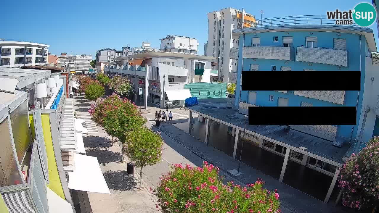 Bibione Fußgängerzone Webcam – Viale delle Costellazioni live