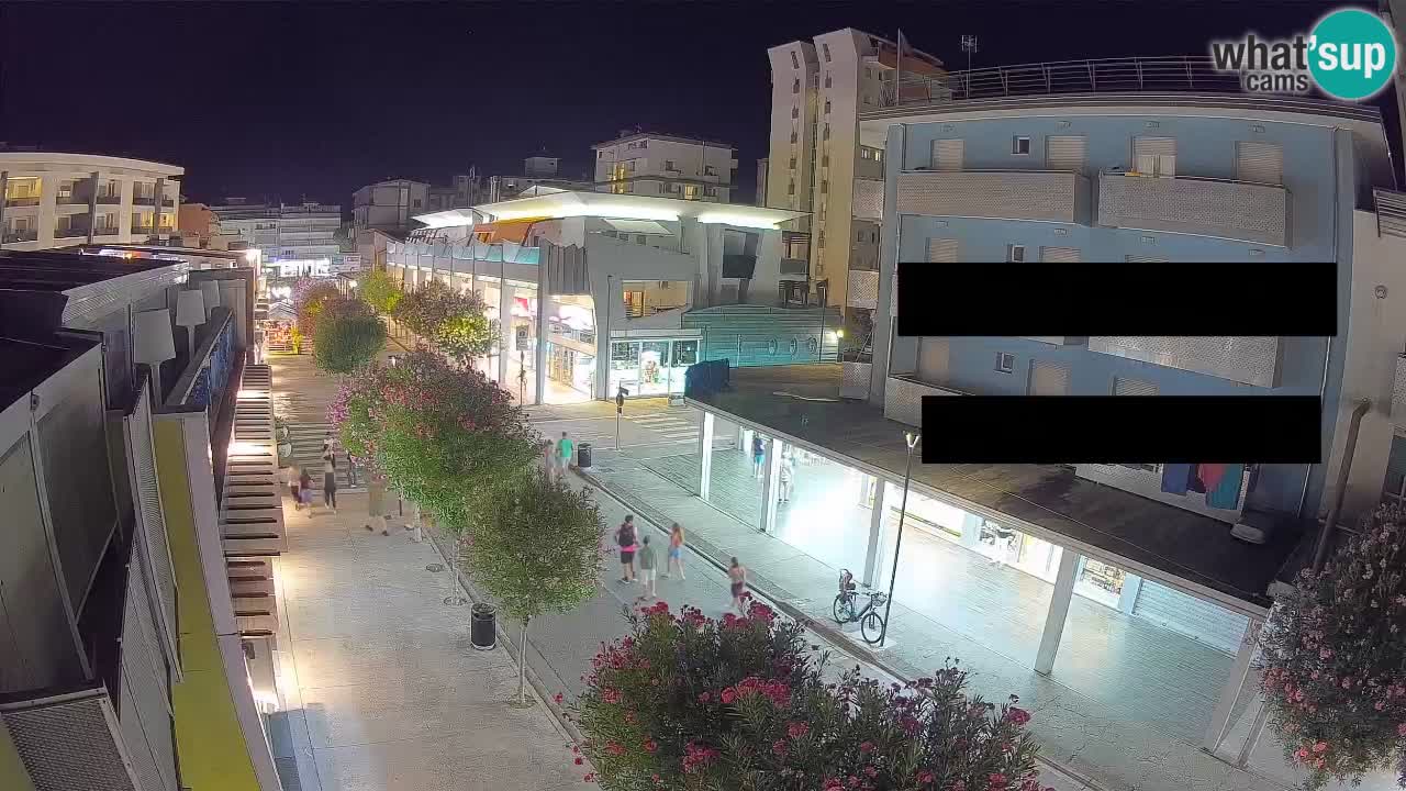 Bibione Fußgängerzone Webcam – Viale delle Costellazioni live