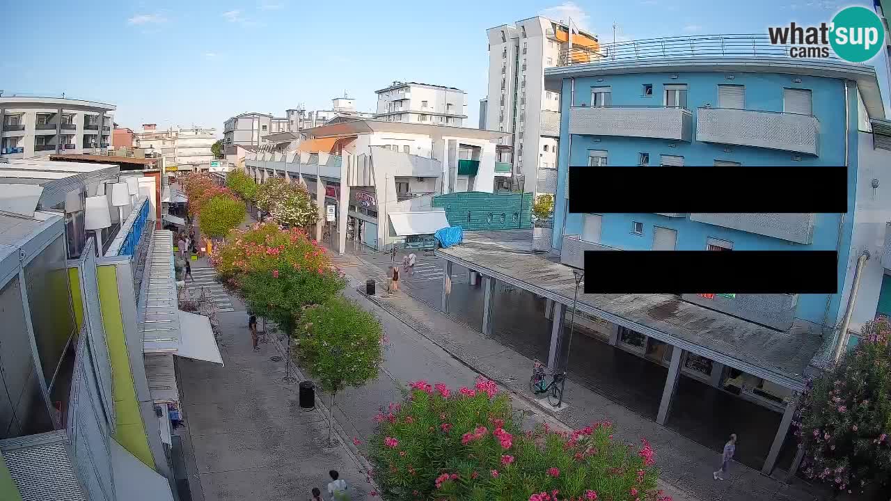 Bibione Fußgängerzone Webcam – Viale delle Costellazioni live