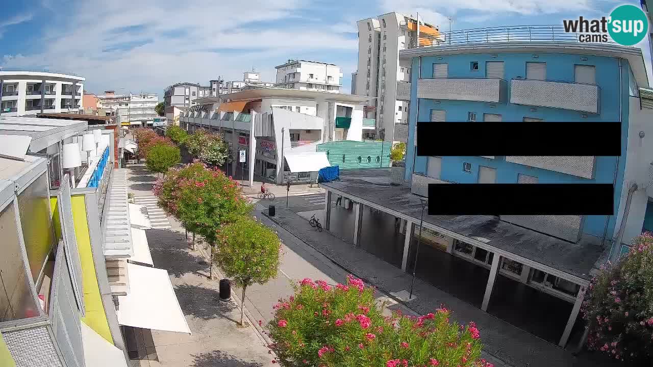 Bibione Fußgängerzone Webcam – Viale delle Costellazioni live
