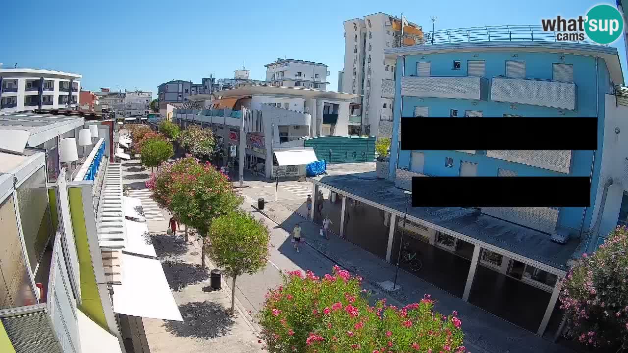 Bibione Fußgängerzone Webcam – Viale delle Costellazioni live