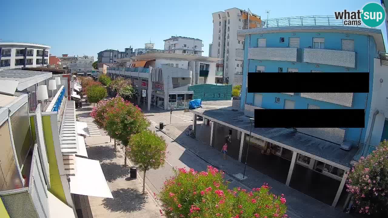 Bibione Fußgängerzone Webcam – Viale delle Costellazioni live