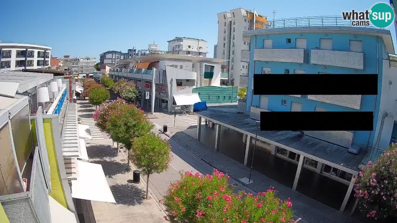 Bibione Fußgängerzone Webcam – Viale delle Costellazioni live